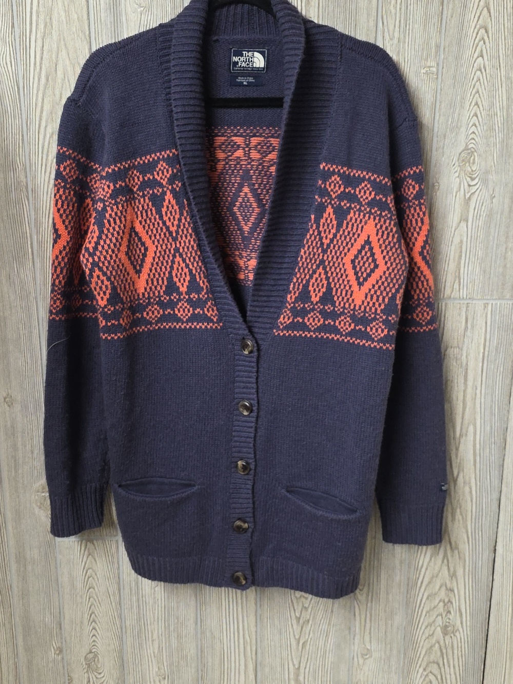 The North Face Jacquardigan Fair Isle Sweater Womens Size XL